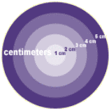 tumors are measured by their diameter - the distance from one outside edge to the other